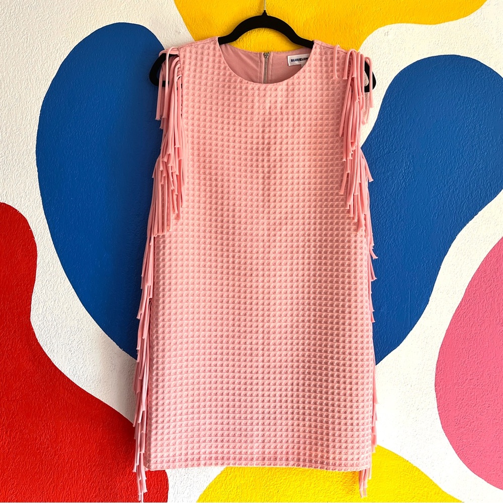 Pink fringe dress